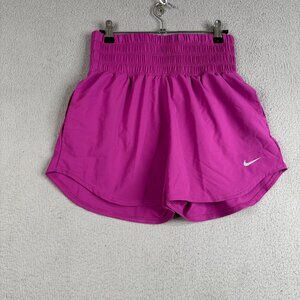 Nike Dri-Fit Short Women Small Pink Ultra High Waisted  3" Brief Lined Running